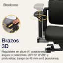 Steelcase Please, silla de oficina ergonómica con respaldo alto regulable en altura y brazos regulables Ónix; Fabricado en Europa - 5