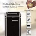 Fellowes Powershred 225Mi 100% Anti-Stau Aktenvernichter, Schneidleistung: 16 Blatt (Microcut), schwarz/Silbergrau - 2