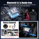 Single Din Car Stereo with Wireless Apple Carplay Android Auto, 6.9" IPS Touchscreen Car Stereo with 4-Channel RCA Bluetooth 5.2 Mirror Link Backup Camera GPS Navigation 2 USB Fast Charge FM AM EQ SWC - 4