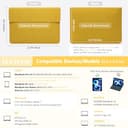 HYZUO 13,3-14 Pollici Custodie Laptop Borsa con Funzione Stand per MacBook Pro 14 M5/M4/M3/M2/M1 2026-2021, MacBook Pro/Air 13,3, 13,5" 13,8" Surface Laptop, HP Spectre X360 13/14, Giallo Oliva - 6