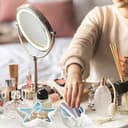 2 Pzs Bandejas para Dejar Joyas Cuenco de Cerámica Decorativo Plato de Joyería, Organizador de Llaves Anillos Collares Adornos Pequeños Trinket, Formas de Conchas y Estrellas de Mar (12.5-13.5CM) - 3