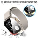 Diruite 2-Stück Hülle für Apple Watch Ultra 3/2/1 49mm Hartglas Schutzhülle Hard PC Ultradünne Glas Schutz Case Rundum Displayschutz,Titanstahl,49mm - 6