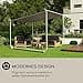 Blumfeldt Pergola, Metal Gazebo with Polyester Sunroof and Floor Rollers, Awning with Frame, Mobile Canopy Freestanding, Sun Protection for Garden & Patio, Gazebo, Waterproof and Stable - 5