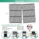 Spirit 300 Cast Iron Cooking Grate for Weber Spirit 300 Series E310, E320, E330, S310, S320, S330, SP320 Gas Grills (with Front Control Buttons), 44.5 cm 7638 7639 Grate for I & II 300 Replacement - 2