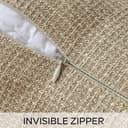 JOTOM - Set di 2 federe decorative in lino, morbide, in tinta unita per cuscini da arredo, moderne, per soggiorno, camera da letto (60 x 60 cm, beige chiaro) - 3