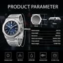 SAPPHERO Reloj Hombre de Cuarzo 30M Impermeable de Negocios Casual Relojes de Pulsera de Acero Inoxidable Regalo para Hombre - 7