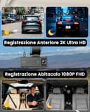 Dash Cam Auto, Veralyxa 4G LTE Dashcam Auto senza WiFi, Telecamera per Auto con SIM, App Video in Diretta, Audio Bidirezionale, GPS, Rilevamento Collisione/Moviment, Visione 170°, Include Scheda 64G - 8