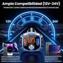 GizmoVine Transmisor FM Bluetooth 5.4 Coche 81W, Adaptador Radio Coche con Carga Rápida Dual PD 45W & QC3.0 36W, Bluetooth Manos Libres con Cancelación de Ruido, Bass Boost, Botón de Apagado y Luz LED - 8