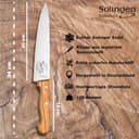 LOOXIS Personalisiertes Kochmesser mit Namen graviert – Made in Germany, Olivenholz-Griff, 20 cm Klinge, rostfrei, Spezialstahl – extra scharfes Schneidemesser, Küchenmesser, Chefmesser - 2
