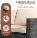 Panana 5 Seater Rattan Garden Furniture Corner Sofa Set with Coffee Table, Outdoor Patio Lounge Set with Cushions & Free Cover for Garden, Conservatory, Terrace (Mixed Grey Rattan with Beige Cushions) - 5