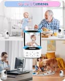 HelloBaby Baby Monitor,29-Hour Battery Life,Upgrade Baby Monitor with Camera and Night Vision,No Wifi,355°/120° Remote Pan Tilt Camera 2x Zoom, ECO Mode,2-way talk,Up to 1000ft,Temperature - 9