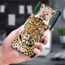 EuoDuo for Realme GT Neo6 SE 5G Wallet Phone Case PU Leather 3D Animal Pattern Flip Folio Pouch Cover with Magnetic Closure Card Holder - Wild Leopard - 3
