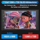 DAB Autoradio mit Bildschirm Android Doppel Din Radio Wireless Carplay Android Auto, 8-Core 2G+32G 7 Zoll Car Play Auto Radio 2 Din Touch Display mit Navi, DAB Plus, Bluetooth, GPS, WiFi, AM/FM/RDS - 7