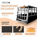 CADOCA® Trasportino Cani L 90x66x72cm Richiudibile Alluminio Impermeabile Box Auto Cagnolini - 6