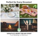 Set di posate compostabili al 100% (150 pezzi) - Posate in legno compostabili ecocompatibili [50 forchette, coltelli, cucchiai] - Set di posate, forchette, cucchiai e coltelli in legno usa e getta - 7