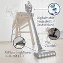 Bosch Akku-Staubsauger Unlimited Gen2 Serie 8 BKS8214W, beutellos, bis 45 Min Laufzeit, austauschbarer Akku, LED-Beleuchtung, automatische Anpassung an alle Bodenarten, XXL-Polsterdüse, weiß - 15