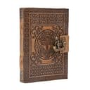 DreamKeeper Diario in Pelle Fatto a Mano – Agenda, Quaderno con Disegno Celtico - Carta Khadda Naturale in Cotone Riciclato – Ottima Idea Regalo - 3