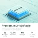 Viproud Termómetro digital infrarrojo sin contacto para frente, retroiluminación de tres colores, medición precisa, alarma de fiebre, apto para bebés, niños y adultos, color blanco - 4