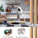 Baby Monitor Mount Compatible with Nanit Pro Smart Baby Monitor & Flex Stand ,Also for Cameras with 1/4 Screw Mount Flexible Long Gooseneck ArmBaby Camera Holder Stand Without Tools - 8