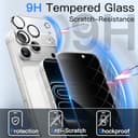 JETech Sichtschutz für iPhone 17 Pro 6,3 Zoll mit Kameraschutz, Anti-Spy Gehärtete Glas Schutzfolie, Einfaches Installationswerkzeug, 2 Stück Jeweils - 5