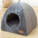 Pologmase Cat Cave Bed for Cats & Small Dogs - Tent Igloo with Removable Washable Cushion - 1