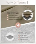VASCHY Small Backpack Womens, Lightweight Rucksack Bag for Travel, Waterproof Mini Backpack for School, Work & Daily Use – Nylon Casual Daypack Handbag Khaki - 3