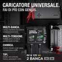 NOCO GENIUS2X2: Caricabatterie Intelligente 4A 2 Canali (2A/Canale) 6V/12V – Mantenitore di Carica e Desolfatatore con Protezione da Sovraccarico e Compensazione Termica – Per Batterie Piombo e Litio - 2