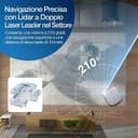 ECOVACS DEEBOT X2 OMNI Robot Aspirapolvere Lavapavimenti, 8000 Pa, Stazione All-in-one, Sottile Quadrato, Sollevamento Mop 15mm, Lavaggio Acqua Calda, Evitamento Intelligente Degli Ostacoli - 8