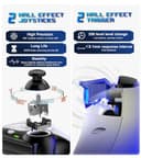 arVin Mobile Gaming Controller for iPhone/iPad/Android/Tablet/Switch/PS4/PC,Replacement for PS Portal,Wireless Gamepad with Hall Effect Joysticks/Hall Trigger/Turbo,Support Streaming/Cloud Gaming - 2