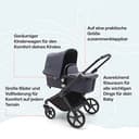 Bugaboo Fox Cub Kinderwagen für jedes Gelände, leichter und stabiler Kinderwagen, strapazierfähiges Design und extragroßes Sonnendach, einteilig und selbststehend faltbar, Stormy Blue - 4