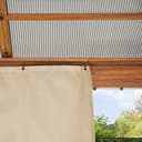 TOOLPORT Gazebo da giardino 3x4 m look quercia, tetto ca. 8mm policarbonato, 4 teli laterali color crema - 6