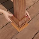 TOOLPORT Gazebo da giardino 3x4 m look quercia, tetto ca. 8mm policarbonato, 4 teli laterali color crema - 9