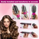 Barriles largos y cepillo voluminizador redondo para Dyson Airwrap Styler, el kit de peinado incluye 2 barriles largos para rizar, 1 cepillo voluminizador redondo, 1 adaptador - 3