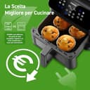 COSORI Friggitrice ad Aria Clear Blaze 6,2 Litri con Finestra, 1700W, con 11 Funzioni, One-Touch Display, Tempo e Temperatura Regolabili 75-205°C, 30 Ricette Cartacee & 50 Online, Nero Chiaro - 8