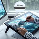 HUION Kamvas Pro 24 Tavoletta Grafica Con Schermo, 4K UHD Full Laminato 23.8 Pollici Disegno Digitale Display 140% sRGB, PW517 Penna, KD100 Wireless Mini Keydial - Compatibilità Windows Android Mac - 7