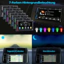 iFreGo 2 Din Radio mit Wireless Carplay und Android Auto Autoradio mit Bildschirm Touchscreen, Bluetooth, AM/FM Radio,7 LED Farben,Mirror Link,Autoradio mit Rückfahrkamera,RDS,USB - 7