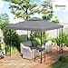 Outsunny 3 x 3(m) Gazebo Canopy Replacement Cover 2-Tier Roof Top Spare Part Deep Grey (TOP COVER ONLY) - 2