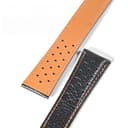 ROUHO 22mm Atmungsaktives Echtleder Uhrenarmband Schweißfestes Ersatz Uhr Band für Tag Heuer Carrera Heritage Chronograph 6-Schwarz + Schwarz - 9