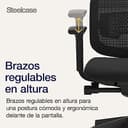 Steelcase Reply Air, silla de oficina ergonómica con respaldo de malla, sujeción lumbar regulable en altura y brazos regulables Onyx/Black; Fabricado en Europa - 5
