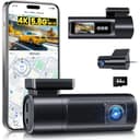 GKU 4K+1080P Dash Cam Front and Rear, 5Ghz Wi-Fi & GPS, WDR, Dual Car Camera with 1.47” IPS Screen, Dashcam with 64GB SD Card, Starlight Night Vision, 24H Parking Mode, G-Sensor,Max 512GB - 1