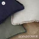 Foindtower Set di 2 federe decorative in lino con frange lombari, stile bohémien, con nappe, per divano, soggiorno, decorazione per la casa, 30,5 x 50,8 cm, beige naturale - 4