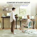 FLEXISPOT EN1 MAX 140x80cm Escritorio Elevable Eléctrico con Tablero Entero Mesa de Elevable, Standing Desk, Mesa Elevable Escritorio con 2 Ganchos y 4 Funciones de Memoria - 7