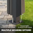 Outsunny 3 x 4 m Outdoor Hardtop Gazebo Canopy with Polycarbonate Roof, Waterproof Aluminium Permanent Pavilion Garden Gazebo Patio Shelter with Curtains, Dark Grey - 6