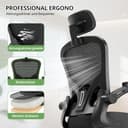 Synorla Schreibtischstuhl Bürostuhl Ergonomisch mit 150 KG Tragkraft, Ergonomischer Bürostuhl mit Stundenlangen Komfort, 360° Drehbareoffice Chair mit Verstellbarer Lendenwirbelstütze, Schwarz - 6