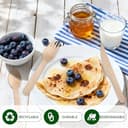 150 Stück Holzbesteck Set – 50 Gabeln, 50 Messer, 50 Löffel – Nachhaltiges Besteckset, umweltfreundliches Besteck Set als Alternative zu Einweggeschirr, ideal als Camping Besteck & Reisebesteck - 4