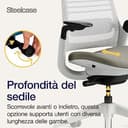 Sedia da ufficio ergonomica Steelcase Series 1 con supporto lombare LiveBack e braccioli 4D Truffle; Prodotto in Europa - 7