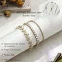 Dochais 3 Stück Tennis Armband Damen Gold Zirkonia Armbänder Diamant Armband Damen Armbänder Glitzer Tennisarmbänder Strass Kristalle Set für Frauen Mädchen Ehefrau Mutter Schmuck Geschenk B - 3