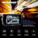 Nextbase® 622GW Dash cam Auto Fronte Retro | Modalità di Parcheggio 24/7 | Dashcam Auto 4K 2160p 30fps | Schermo Tattile da 3" Telecamera | Camera con Angolo di visione 140° | MicroSD da 64 GB Inclusa - 2