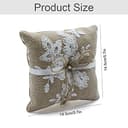letuxaamz Almohada de Anillo Yute Encaje - 15 * 15 cm Almohada de Anillo de Boda Vintage, Compromiso Boda para Anillo con Lazo de Satén Ringkissen Wedding Ring Pillow Juego de Accesorio para Bodas. - 2