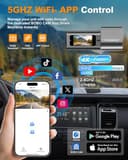 Dashcam 4K, Dash CAM Coche con CPL, WiFi Camara Coche Grabadora con Tarjeta 64G, Super Visión, Gran 170°, Control App, Sensor G, Monitor de Aparcamiento, Grabación de Bucle - 3